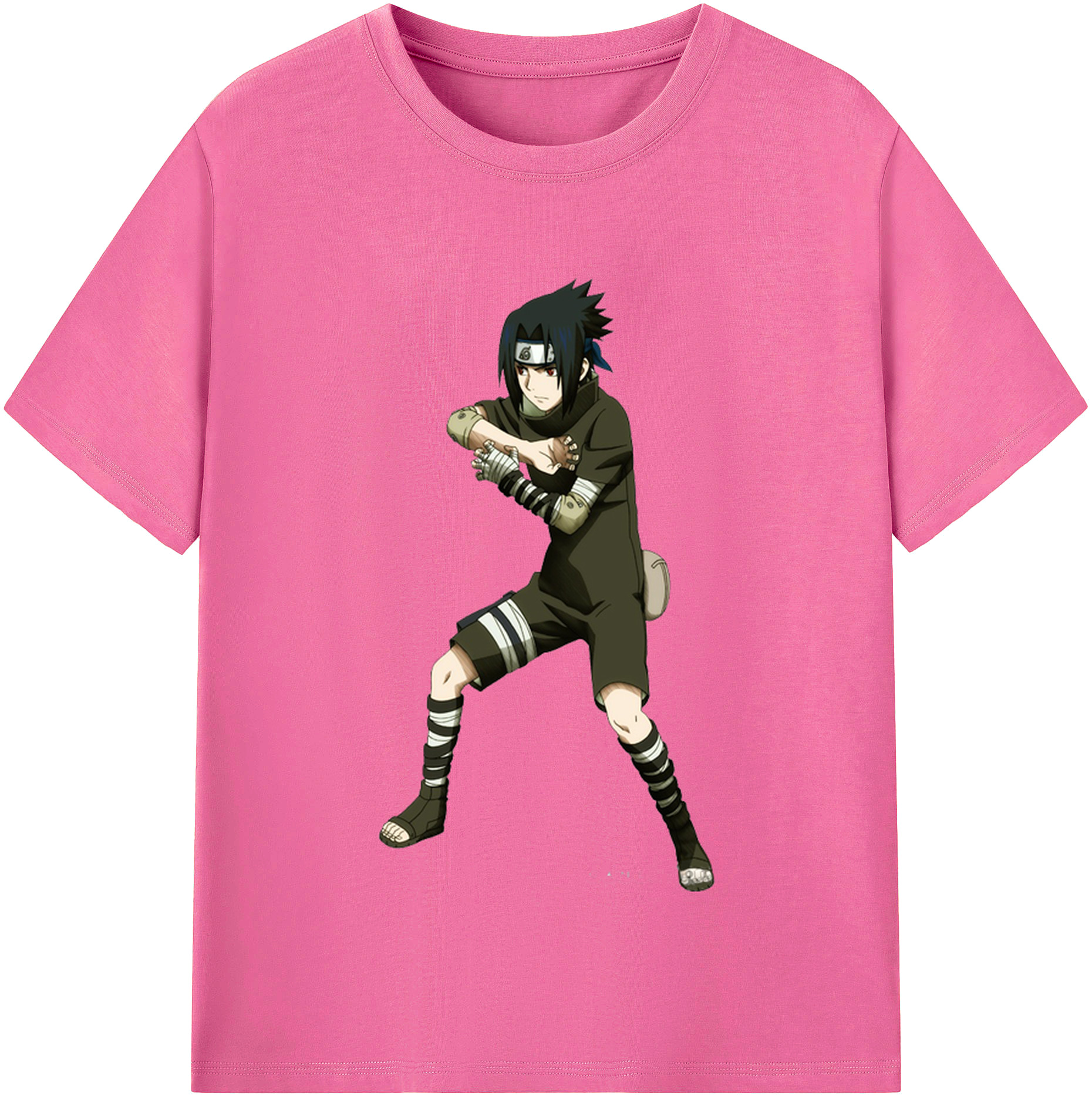 （画像用） NARUTO -ナルト- うちは サスケ Uchiha Sasuke レディースカジュアルプリントTシャツ（綿100％）